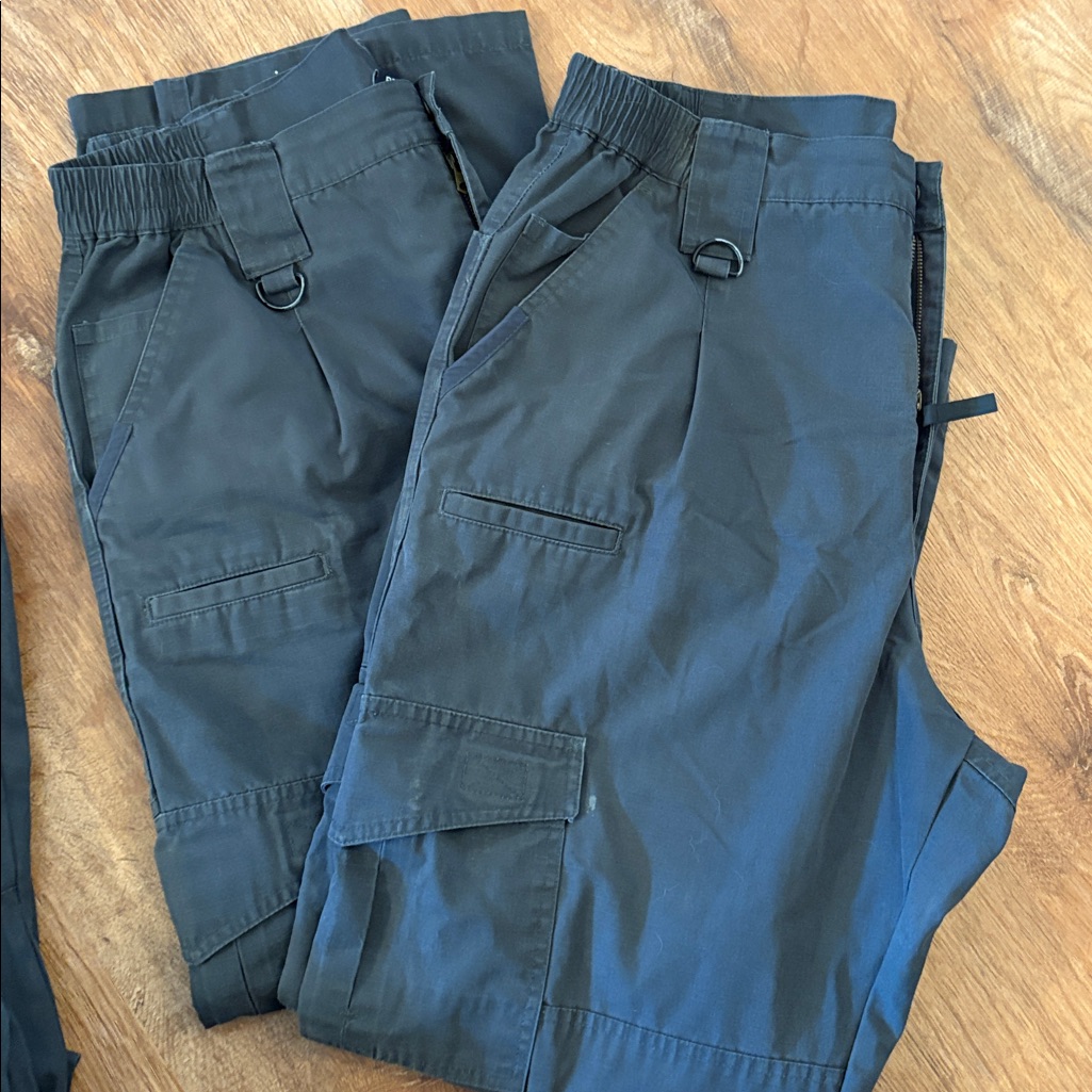 Two Pair Propper Tactical Cargo Pants Dark Gray Ripstop Utility 38 X 30